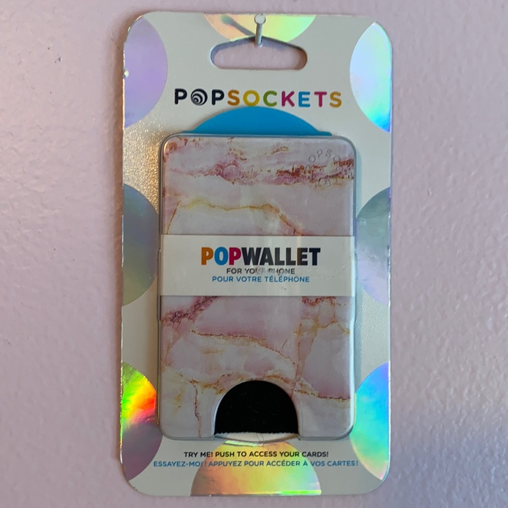 Popsockets Popwallet pink marble